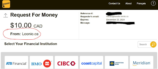 Choose your bank to continue with Loonio